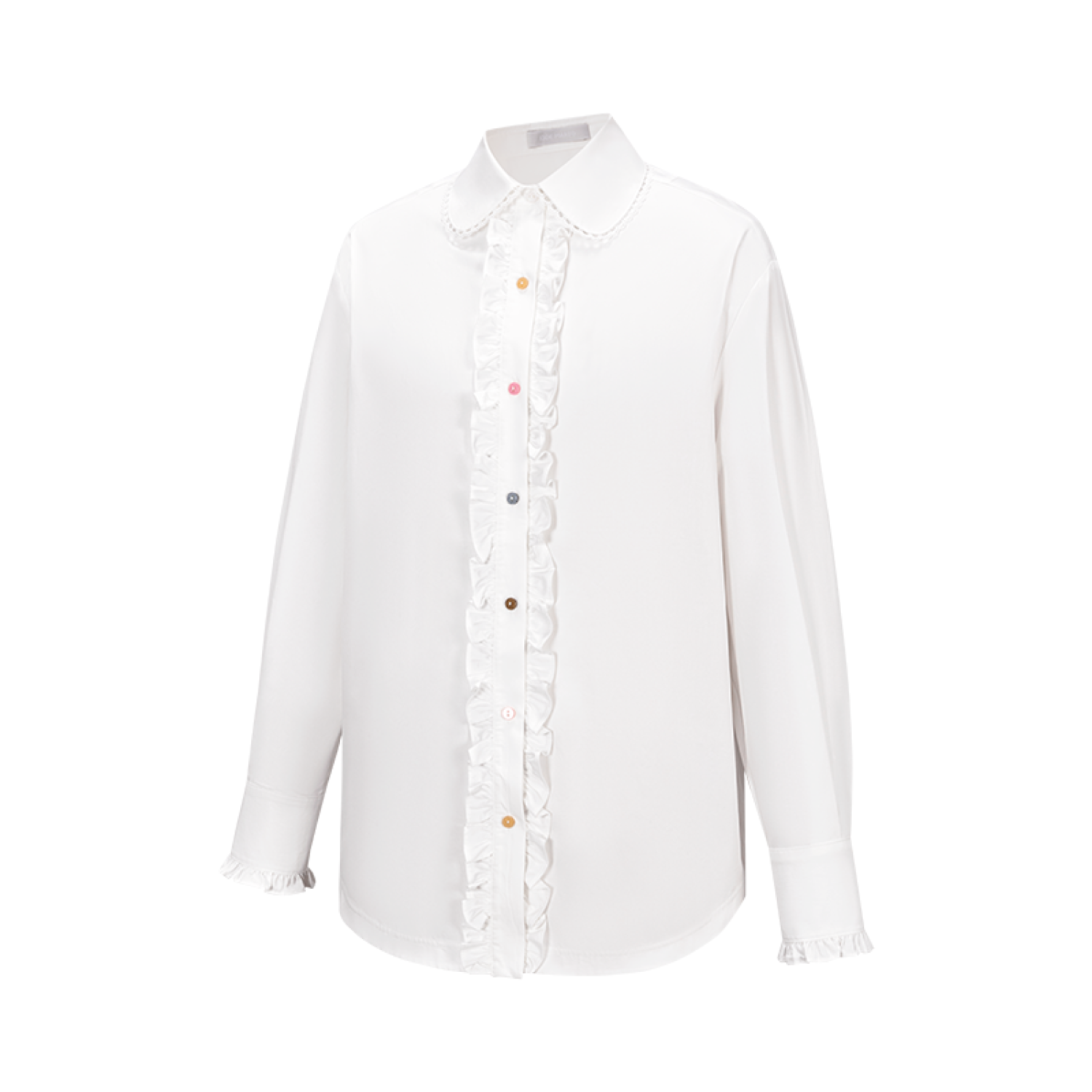 13DE MARZO Detachable CapeCircus Print Shirt White - Image 5