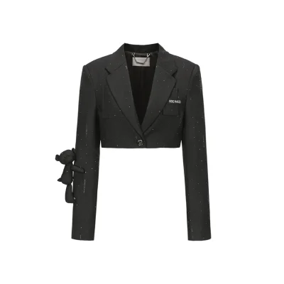 13DE MARZO Short Sparkle Blazer Black