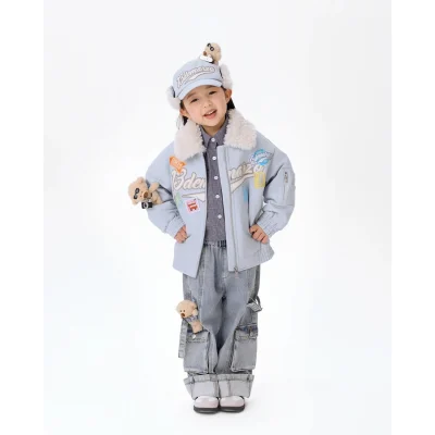 13DE MARZO BabyBear Travel Badge Jacket Blue