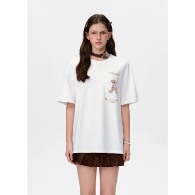 13DE MARZO Pocket Painting T-shirt White