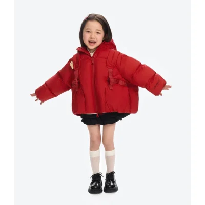 13DE MARZO Babybear Bag Down Jacket Red