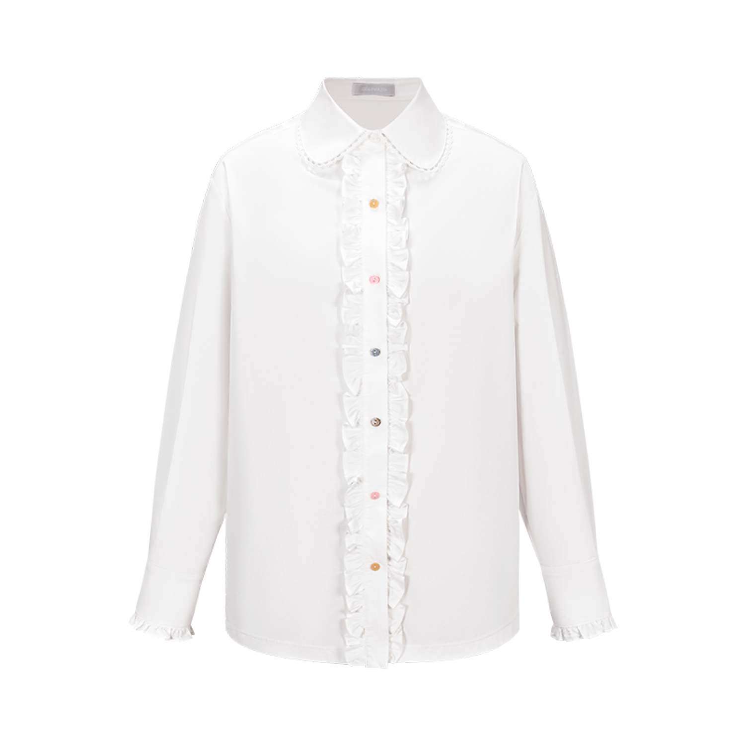 13DE MARZO Detachable CapeCircus Print Shirt White - Image 2