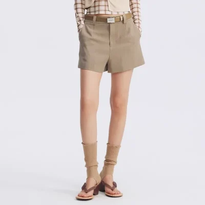 REVAN Tailored Suit Shorts Khaki