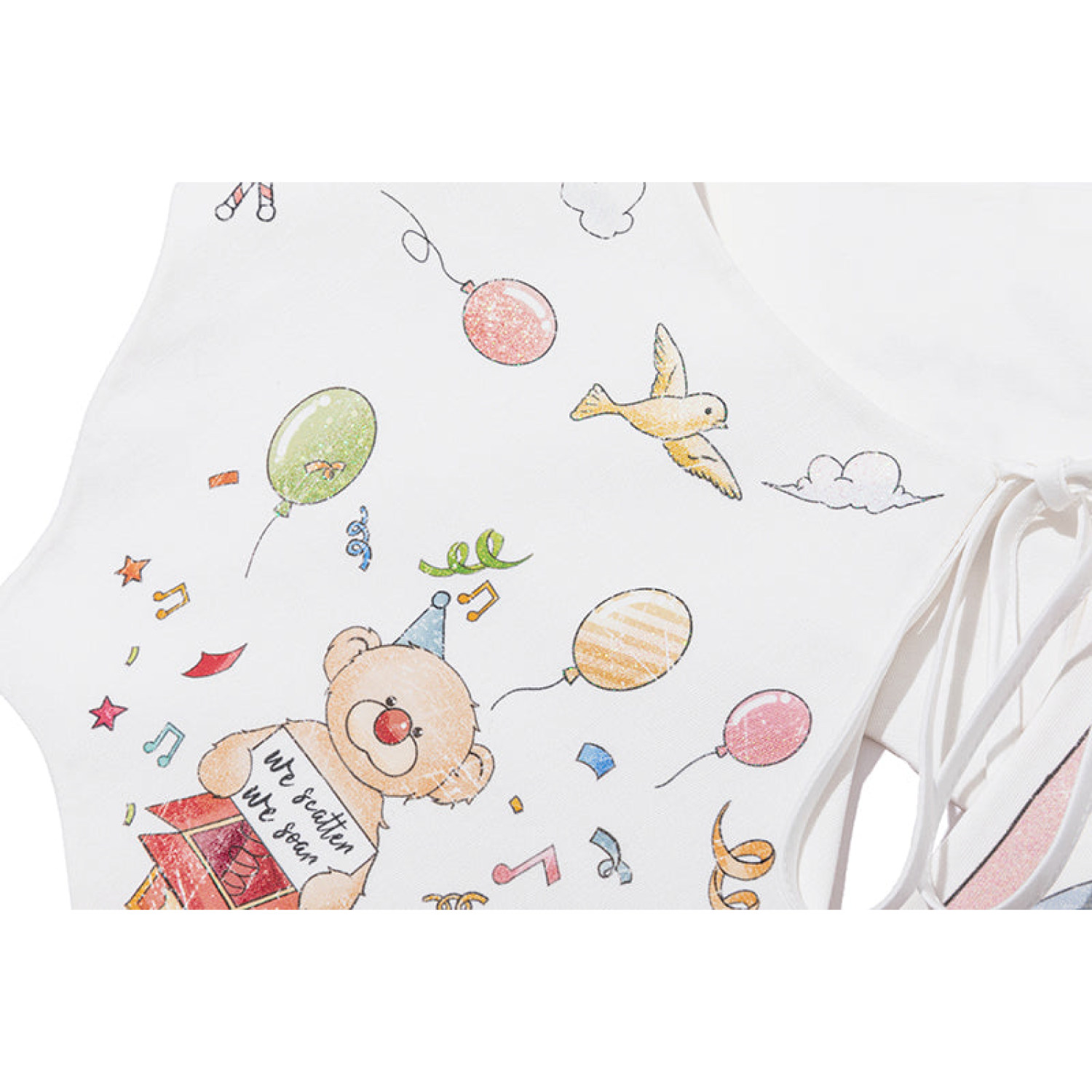 13DE MARZO Detachable CapeCircus Print Shirt White - Image 7