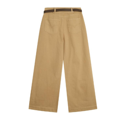 REVAN Wide-Leg Khaki Chino Pants