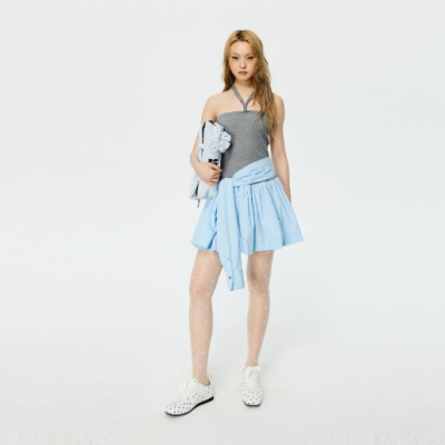 REVAN Deconstructed Shirt Dress with Tie-Waist