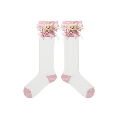 13DE MARZO RONRON Bear Ribbon Socks