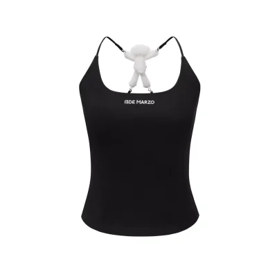 13DE MARZO Back Bear Harness Top Black