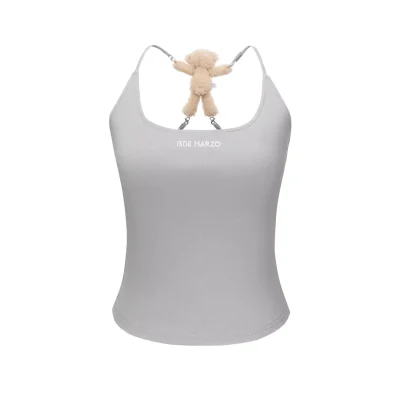 13DE MARZO Back Bear Harness Top Grey