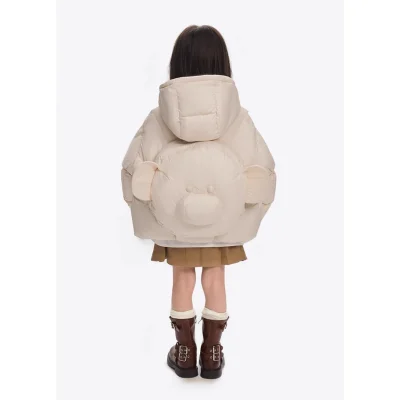 13DE MARZO Babybear Bag Down Jacket Beige