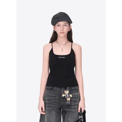 13DE MARZO Back Bear Harness Top Black