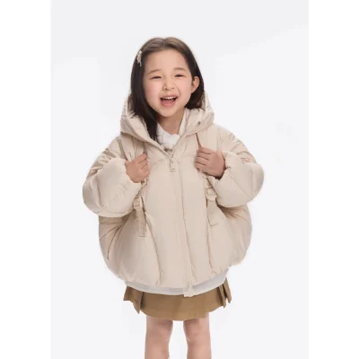 13DE MARZO Babybear Bag Down Jacket Beige