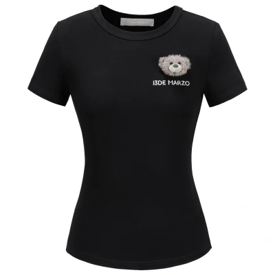 13DE MARZO Bear Base T-shirt Black