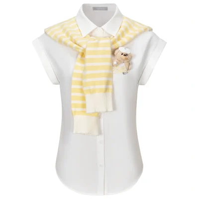 13DE MARZO Golf Shirt Two-Piece Set Yellow