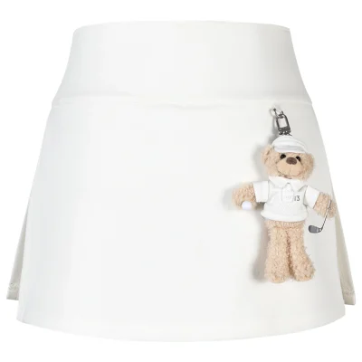 13DE MARZO Golf Split-Hem Sweat Skort White