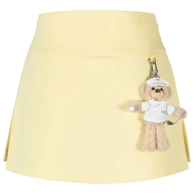 13DE MARZO Golf Split-Hem Sweat Skort Yellow