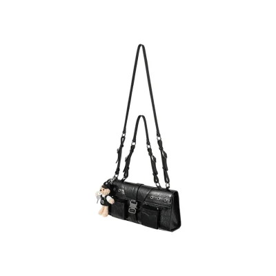 13DE MARZO Sheriff Bear Baguette Bag Black