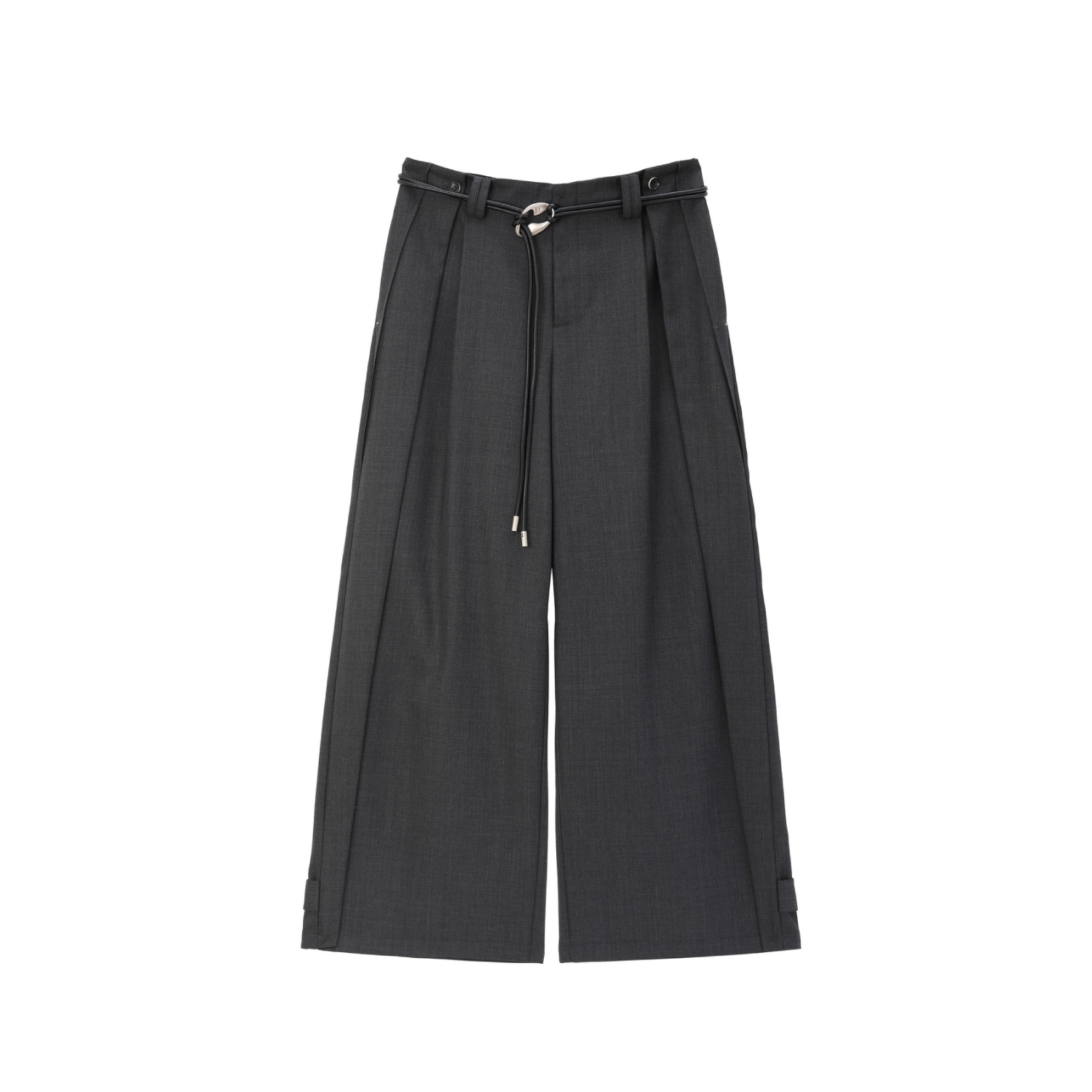 AVVENN Knife Pleat Wool-Blend Utility Trousers Black