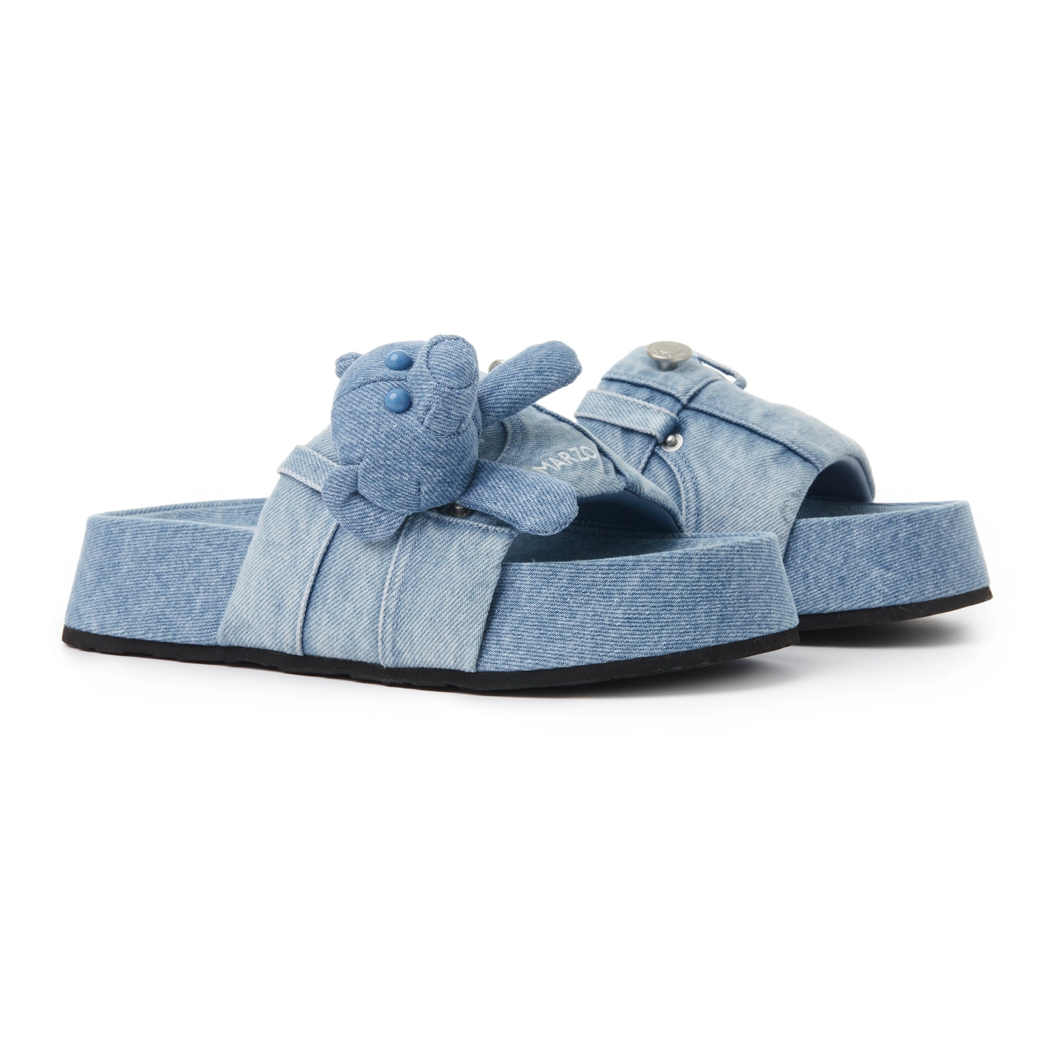 13DE MARZO Denim Bear Slipper Blue