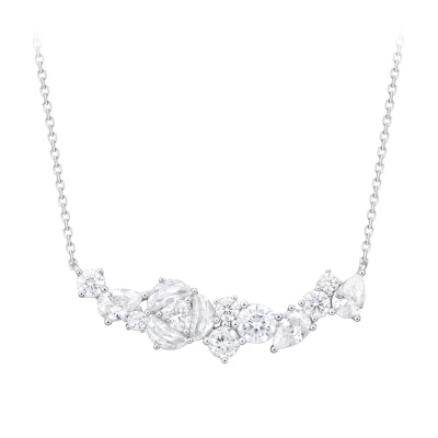 abyb Charming Camellia Love Necklace Silver