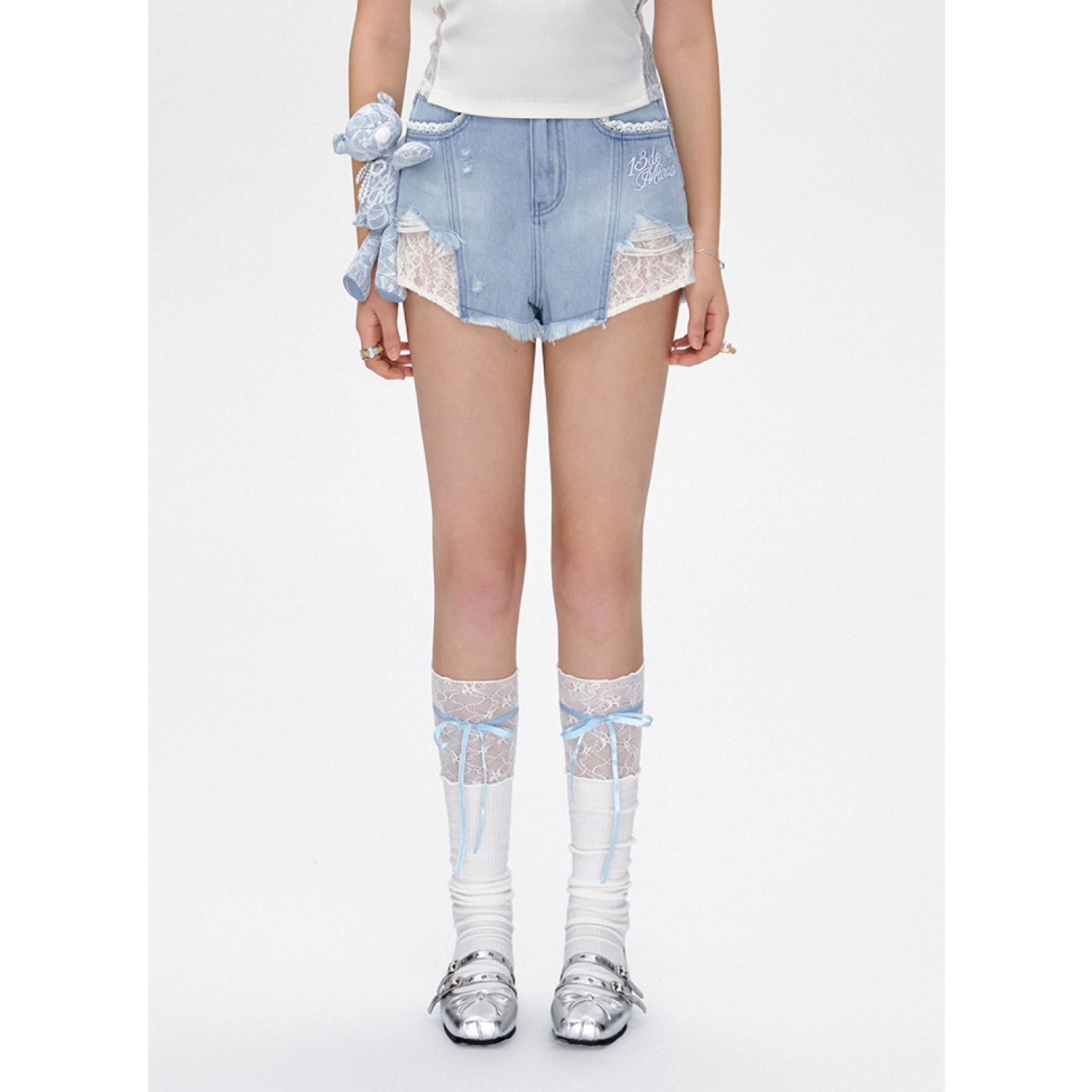 13DE MARZO Bear Lacy Hot Shorts