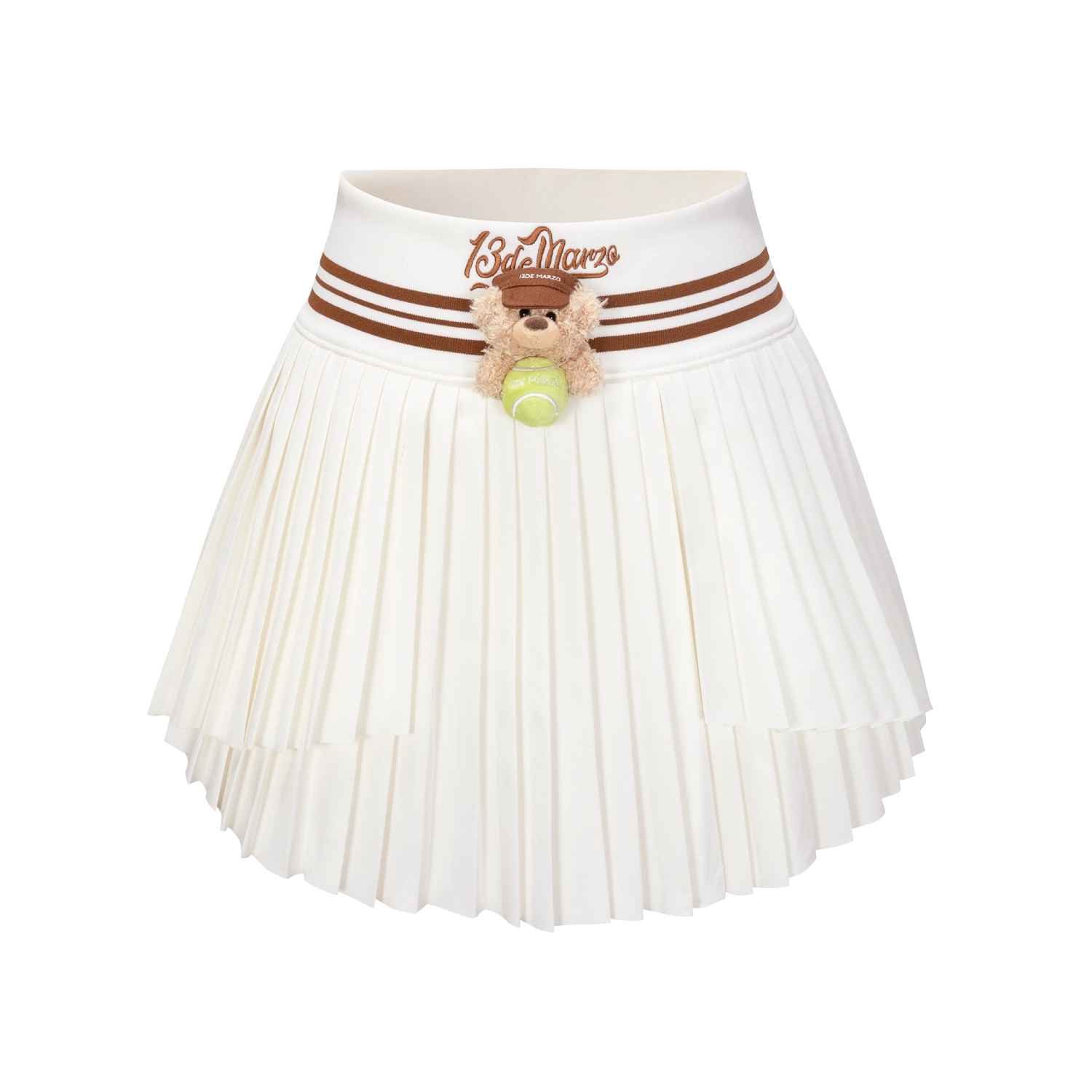 13DE MARZO Marzo Tennis Skirt White