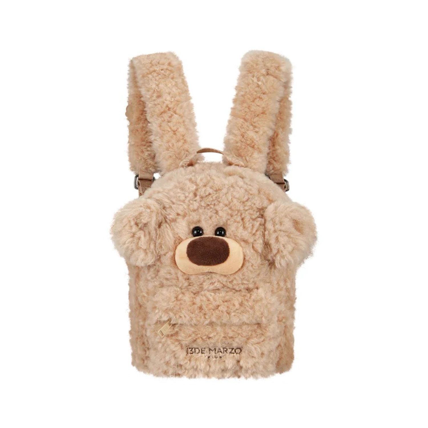 13DE MARZO BabyBear Fuzzy Backpack Khaki
