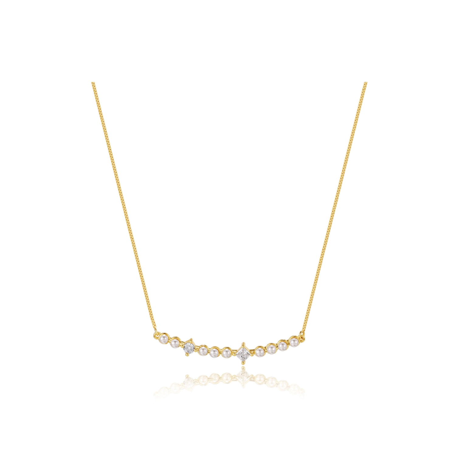 abyb Charming - Regression Line Necklace Gold