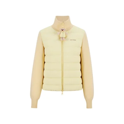 13DE MARZO Bear Zipper Down Jacket Yellow