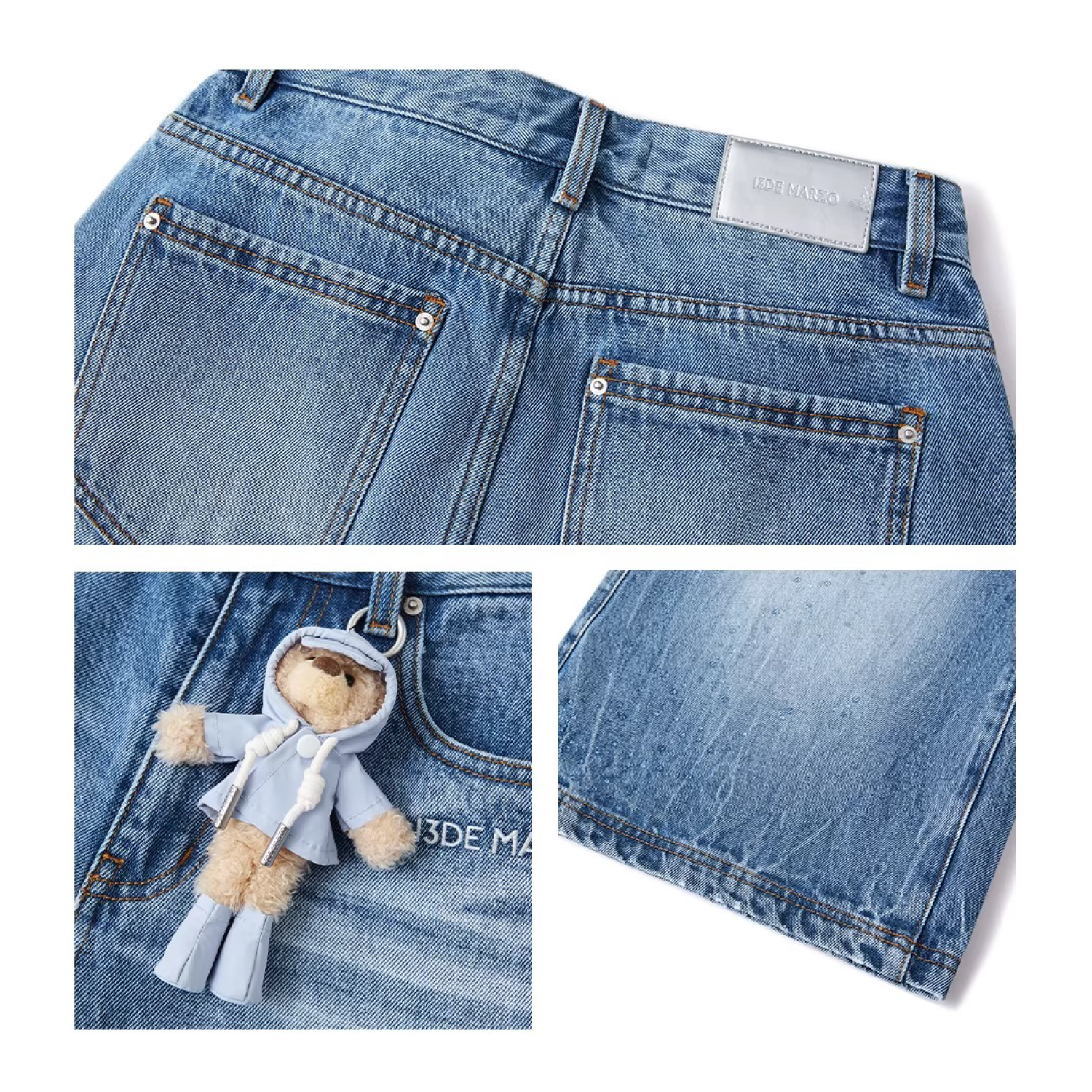 13DE MARZO Rainy Day Jorts Blue product image 6