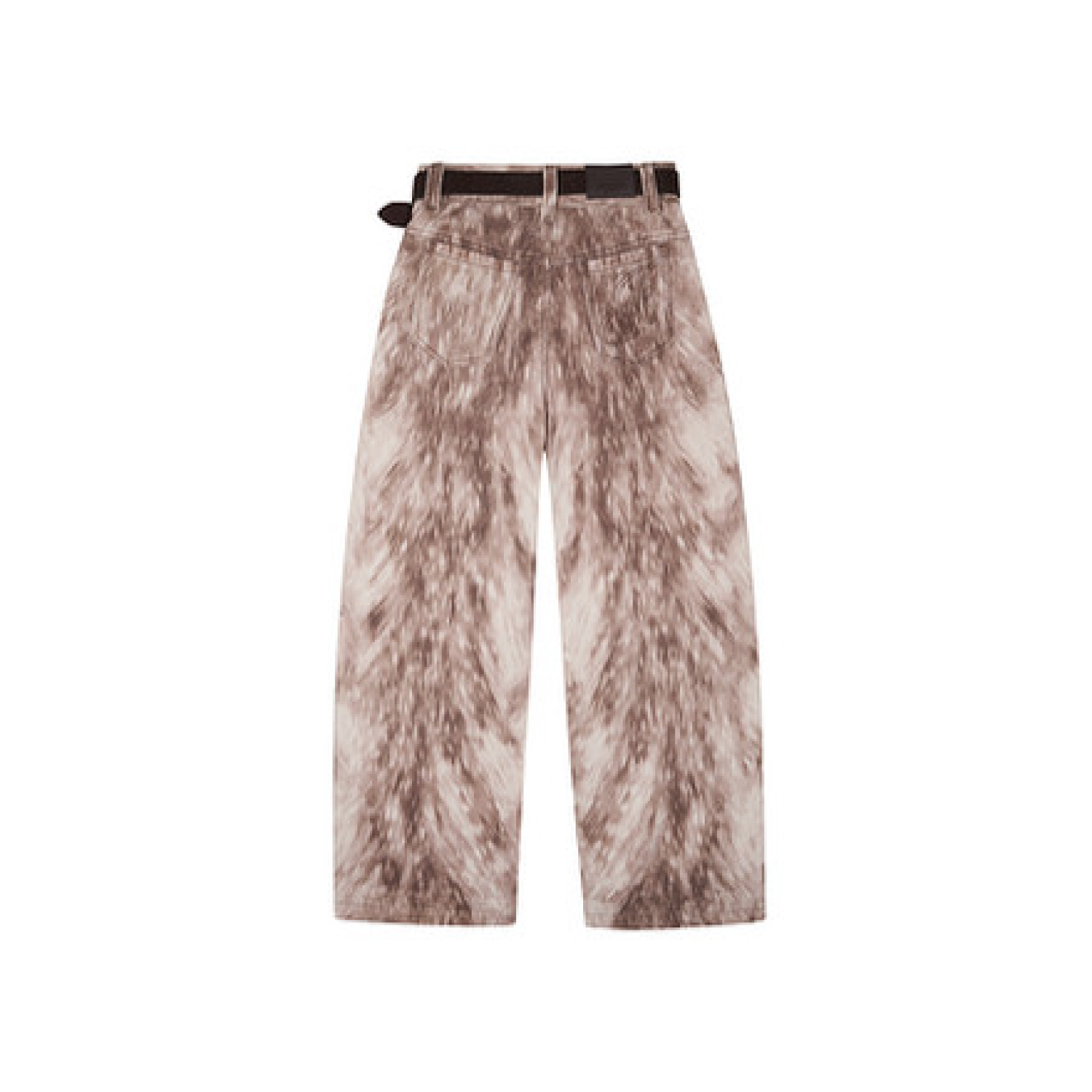 AVVENN Barrel Leg Printed Jeans Fawn