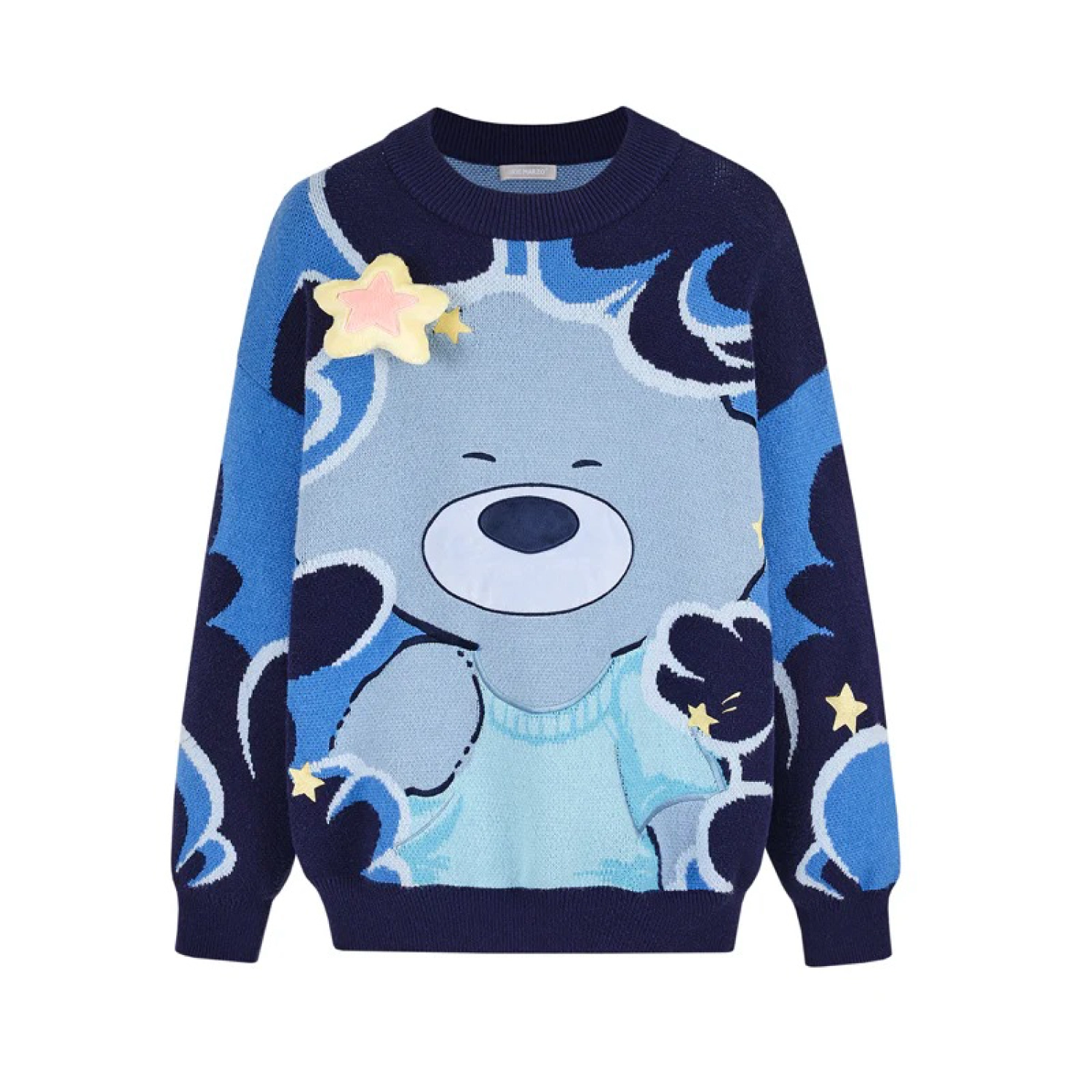 13DE MARZO Doozoo Day and Night Sweater Navy Blue