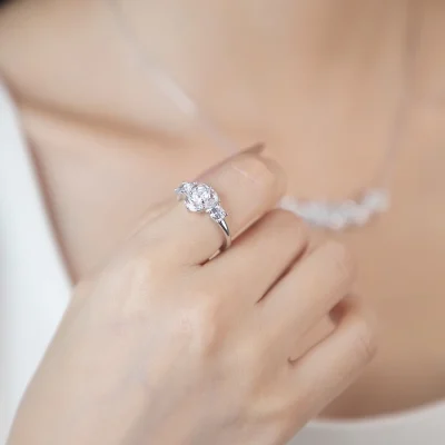 abyb Charming Camellia Poem Ring Silver