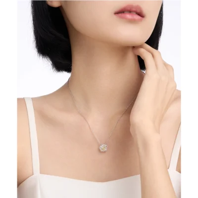 abyb Charming Fortune by Day Necklace Gold front view