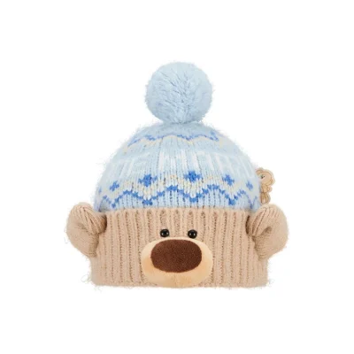 13DE MARZO BabyBear Fair Isle Knit Beanie Blue