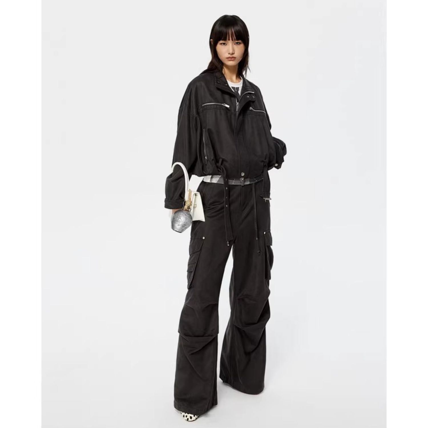 REVAN Parachute Cargo Pants Black