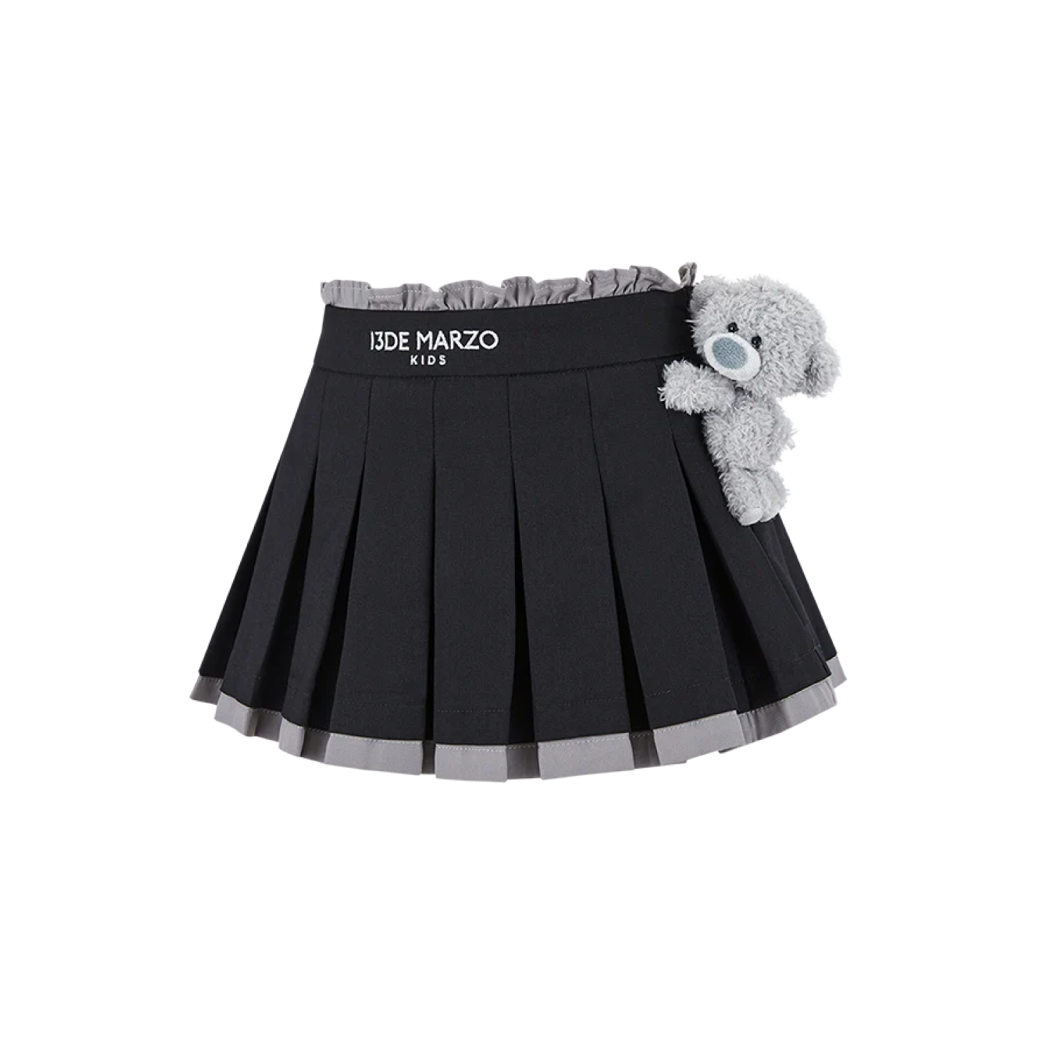 13DE MARZO BabyBear Pleated Dress Black