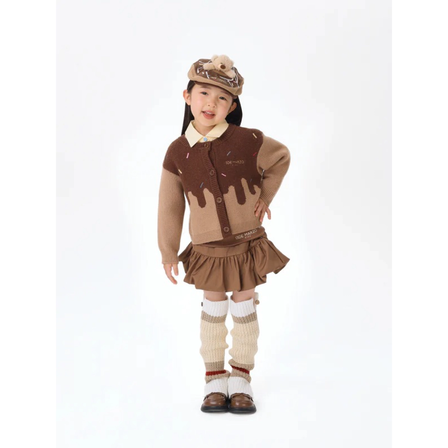 13DE MARZO BabyBear Donut Cardigan Brown
