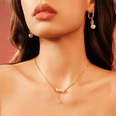 abyb Charming - Pearly Lustre of Sunset Necklace front view