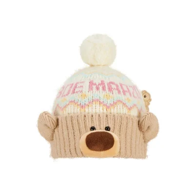 13DE MARZO BabyBear Fair Isle Knit Beanie Beige