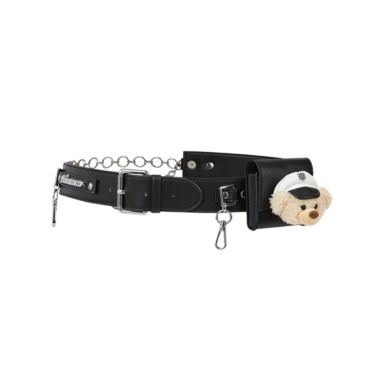 13DE MARZO Hook Buckle Belt Bag Black