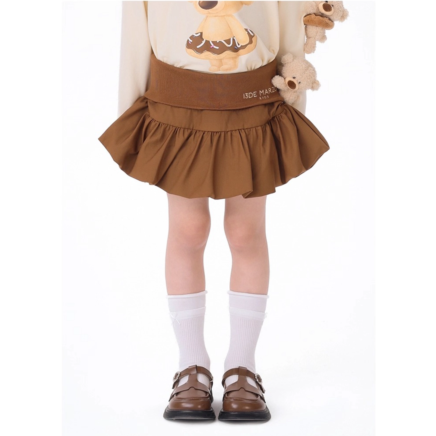 13DE MARZO BabyBear Upper Bud Skirt Brown