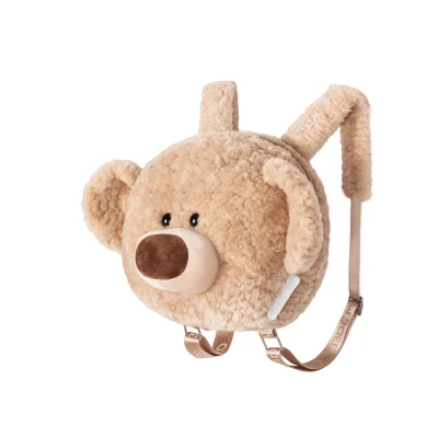 13DE MARZO Doozoo Head Backpack Brown front view