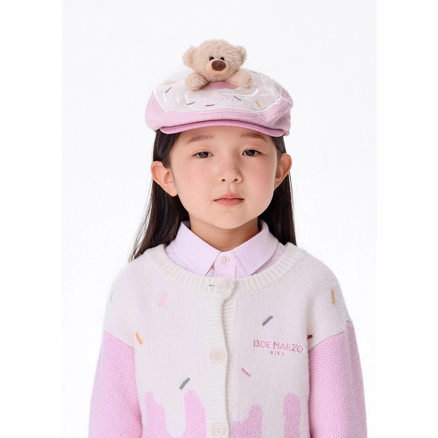 13DE MARZO BabyBear Donut Beret Pink