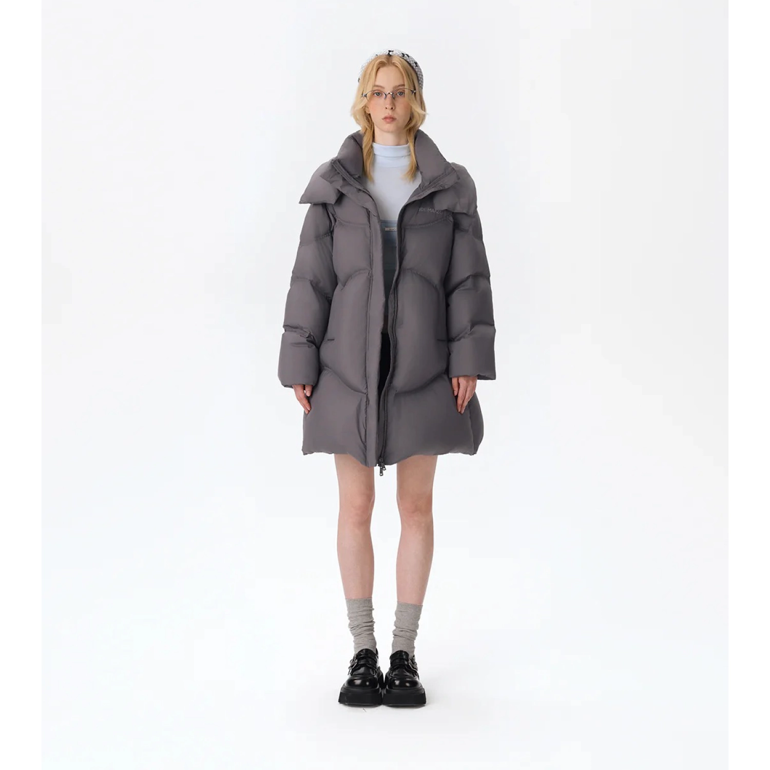 13DE MARZO Bear Puffer Down Jacket Grey