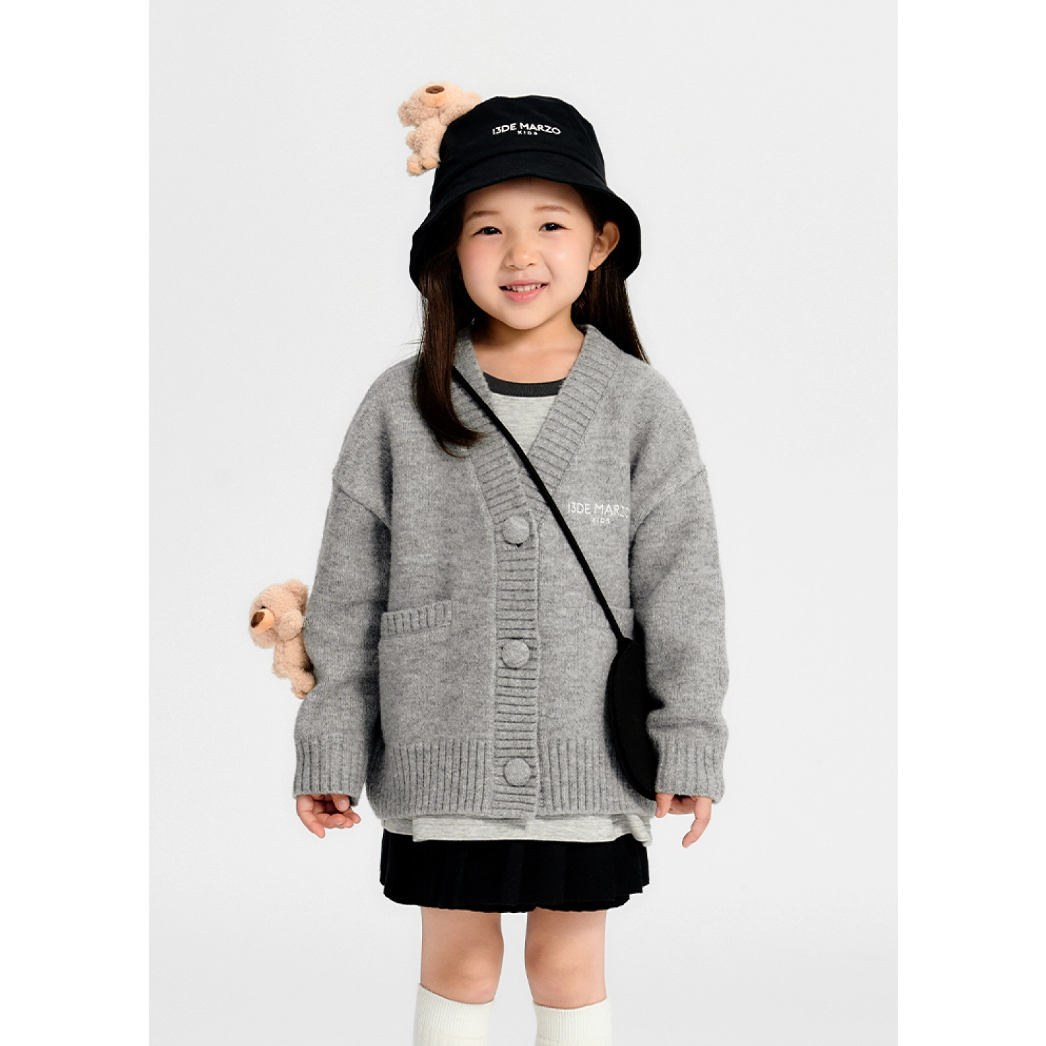 13DE MRAZO BabyBear Knit Cardigan Grey