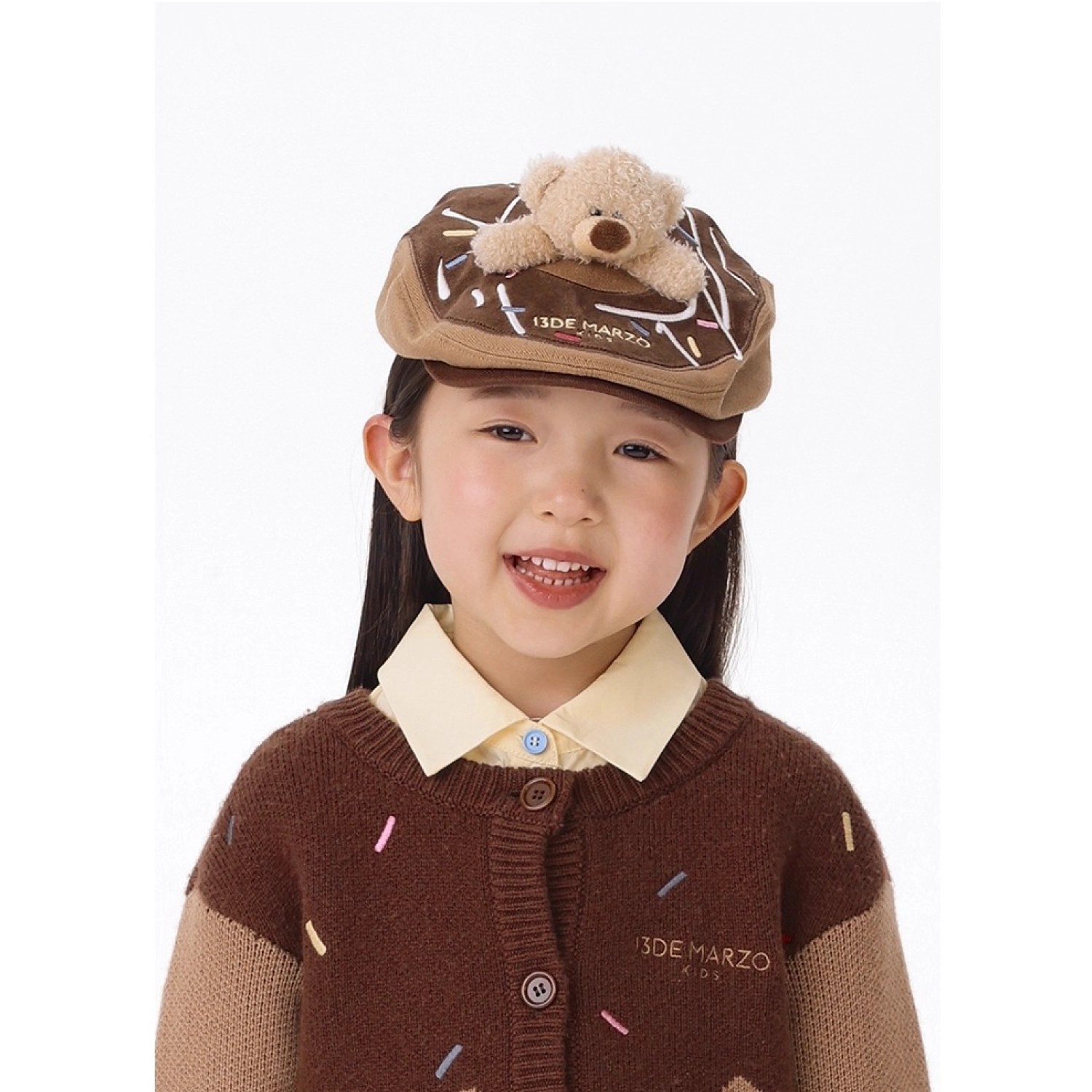 13DE MARZO BabyBear Donut Beret Brown
