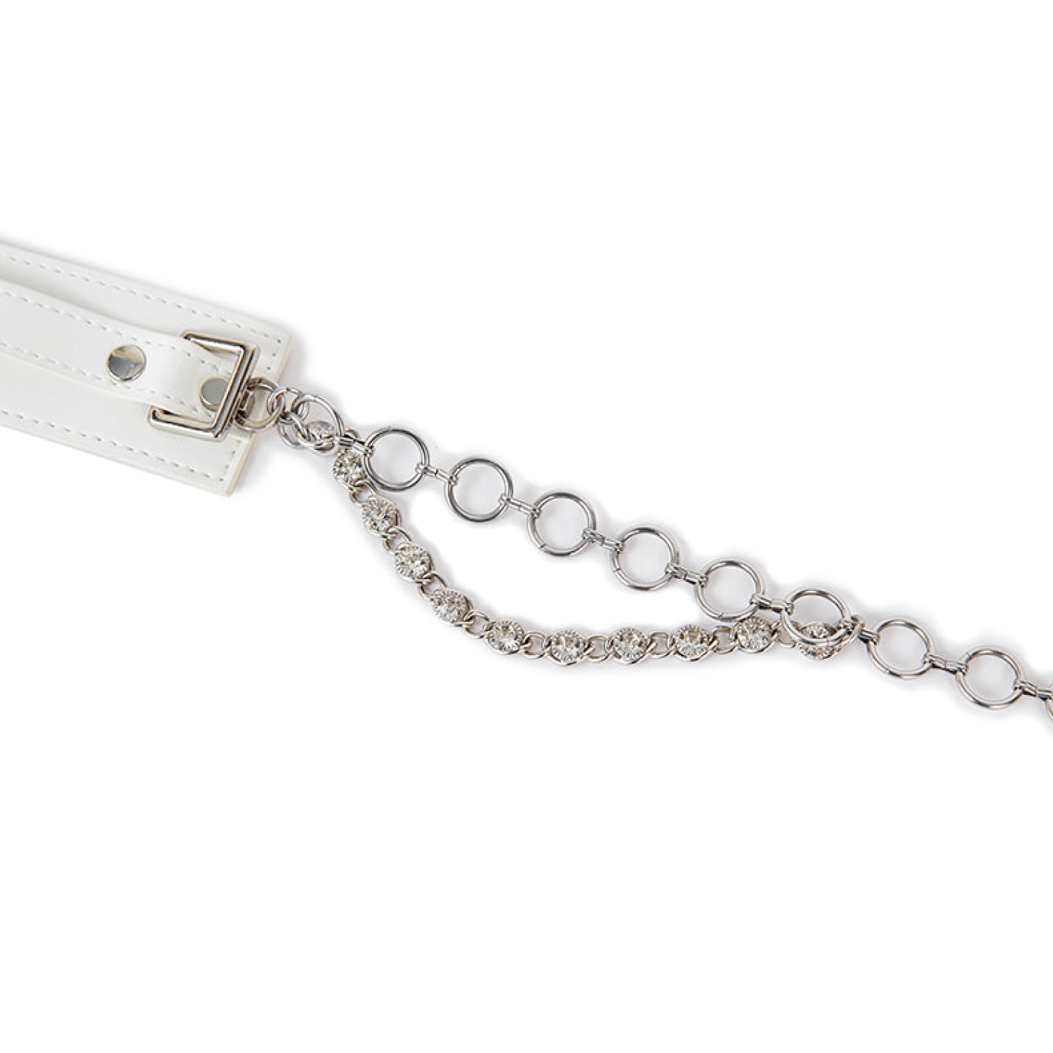 13DE MARZO Hook Buckle Belt Bag White fabric detail
