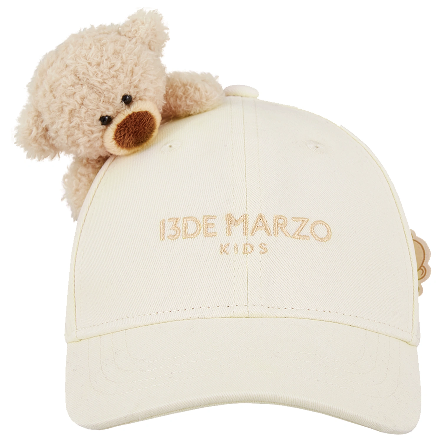 13DE MARZO BabyBear Baseball Cap Yellow fabric detail