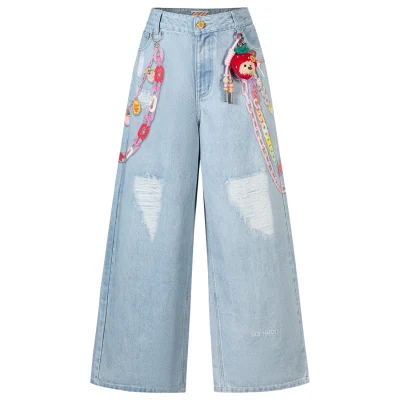 13DE MARZO Charm Chain Printed Jeans